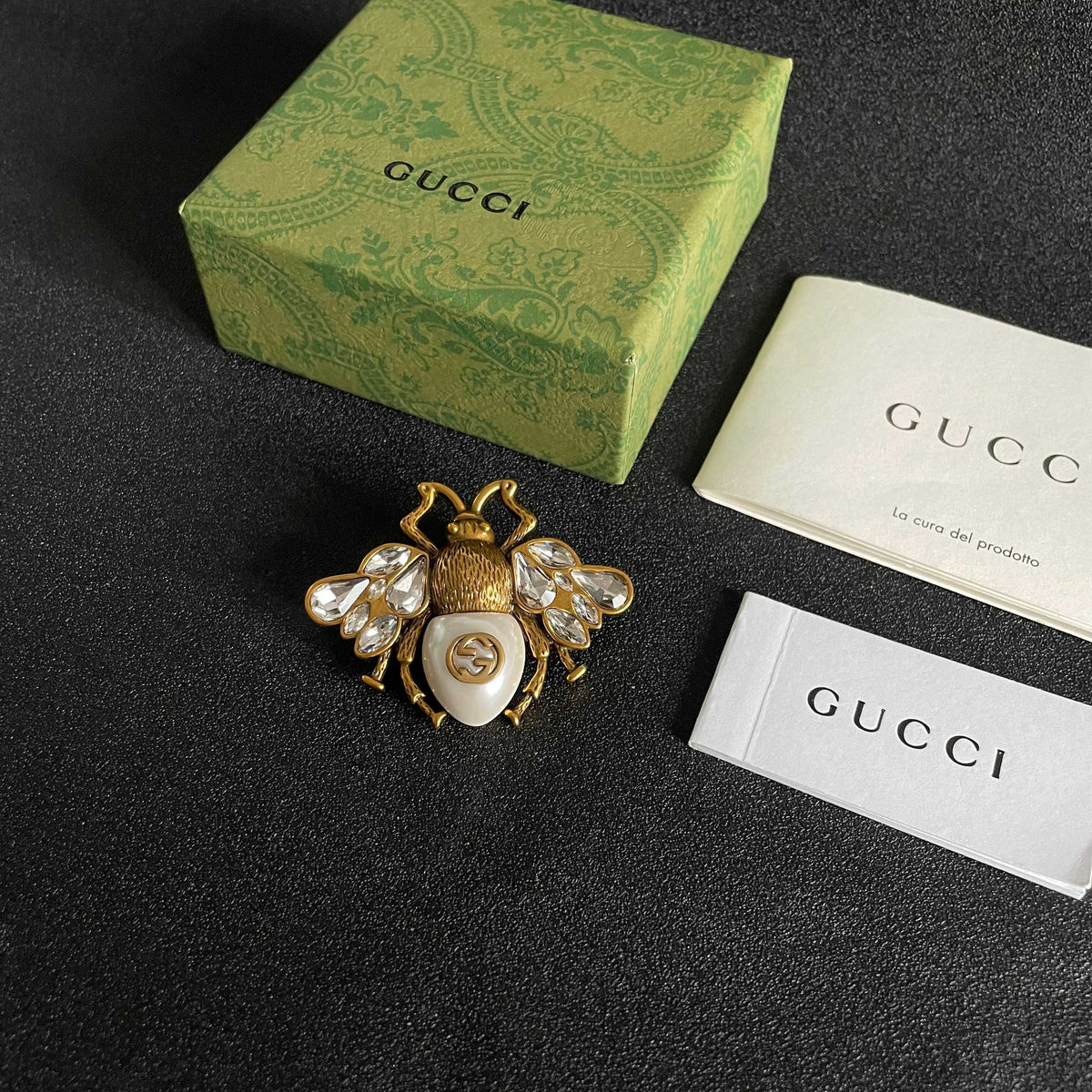 Martin Graham brooch in polished metal-tone – close-up detail