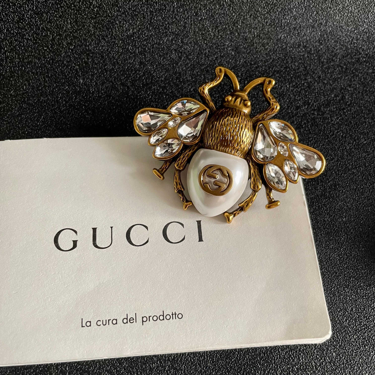 Martin Graham brooch in polished metal-tone – front product view