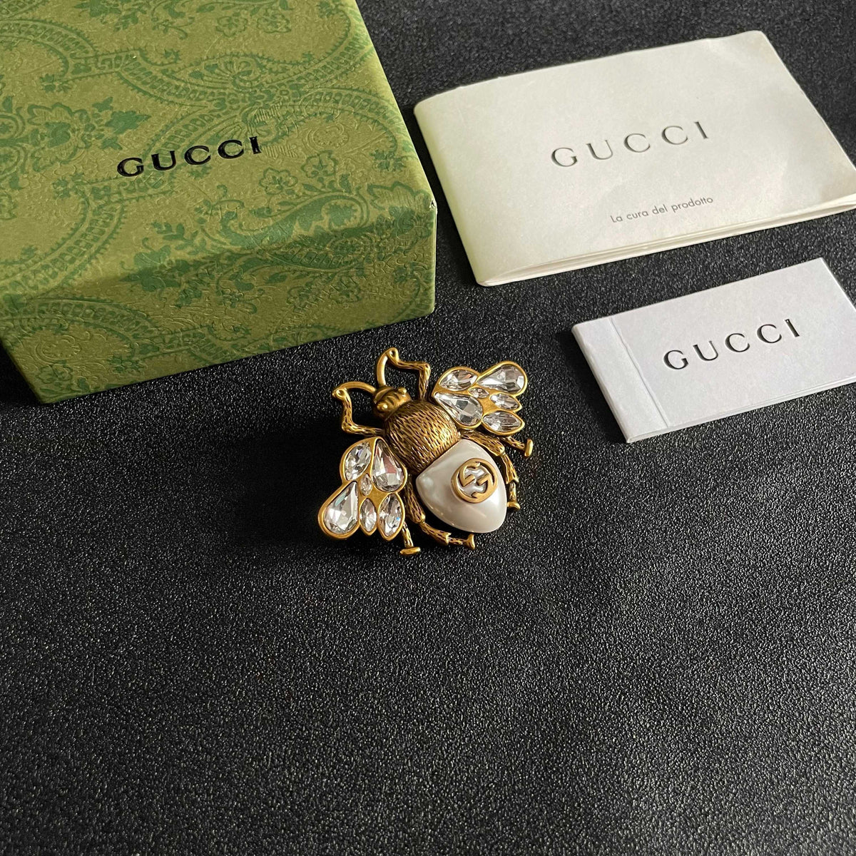 Martin Graham brooch in polished metal-tone – styled product view