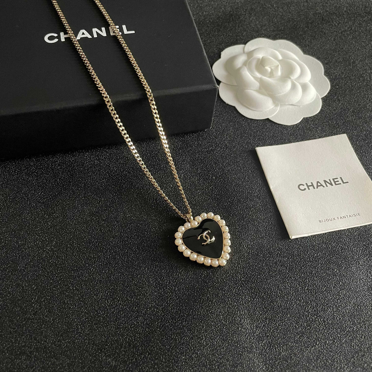 Martin Graham pendant necklace in polished metal-tone – styled product view