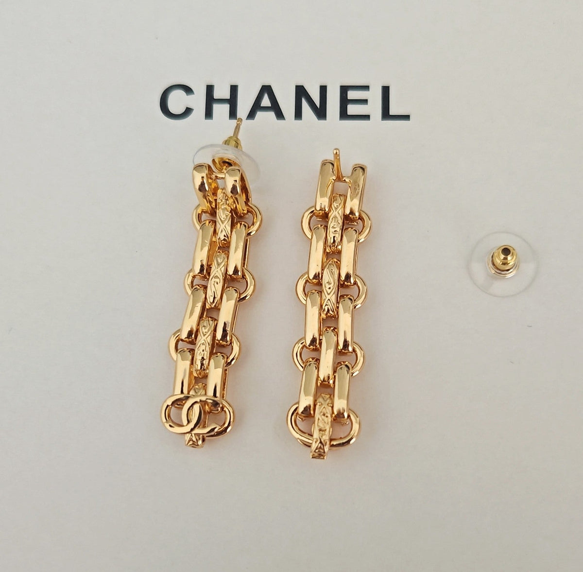 Martin Graham earrings in polished metal-tone – detail view