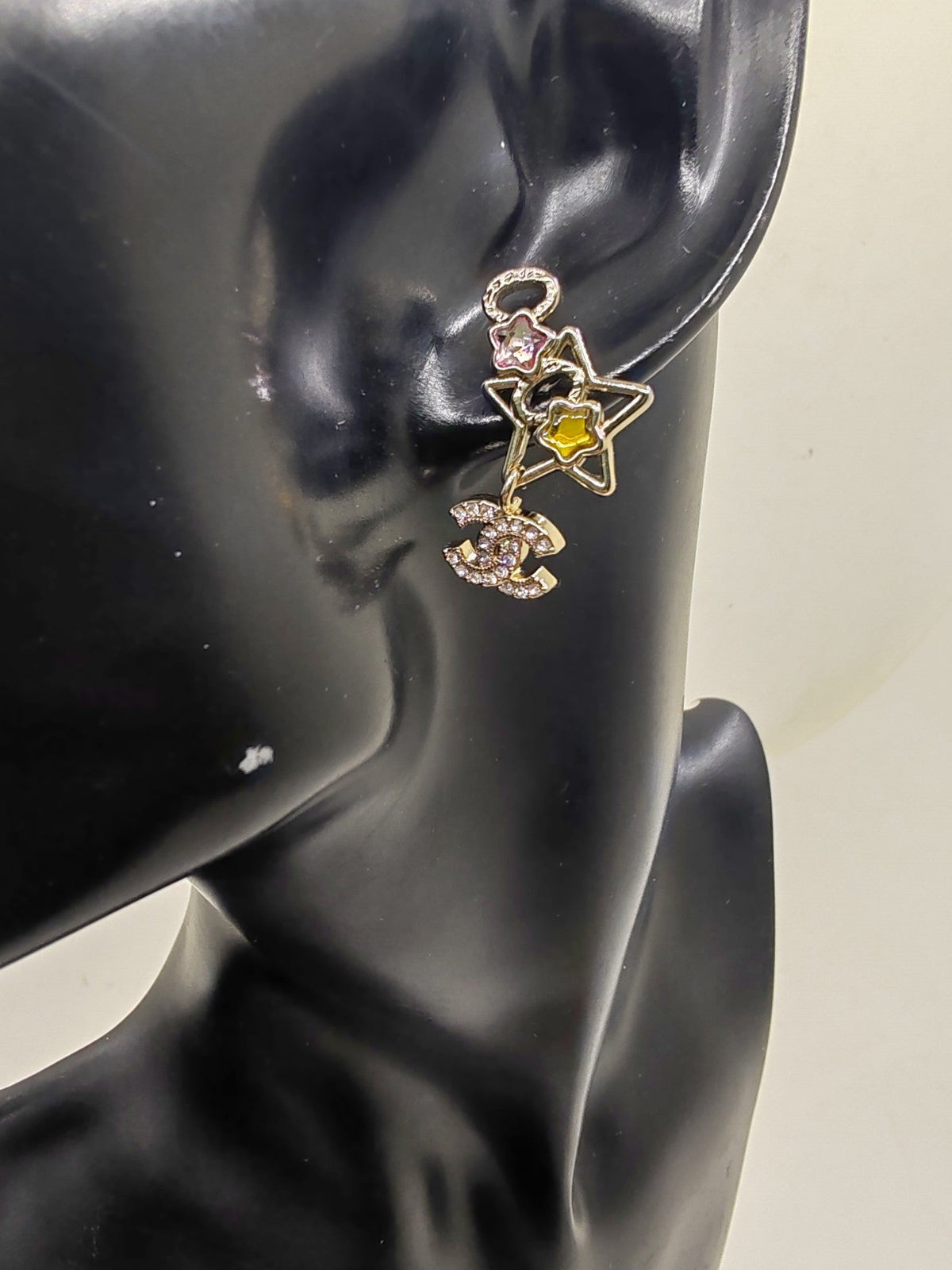 Martin Graham earrings in polished metal-tone – detail view