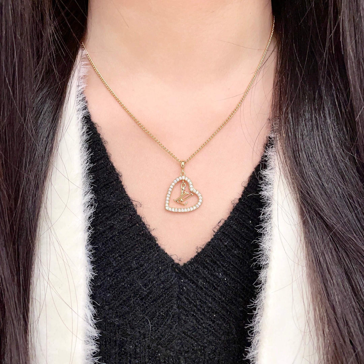 Martin Graham pendant necklace in polished metal-tone – detail view
