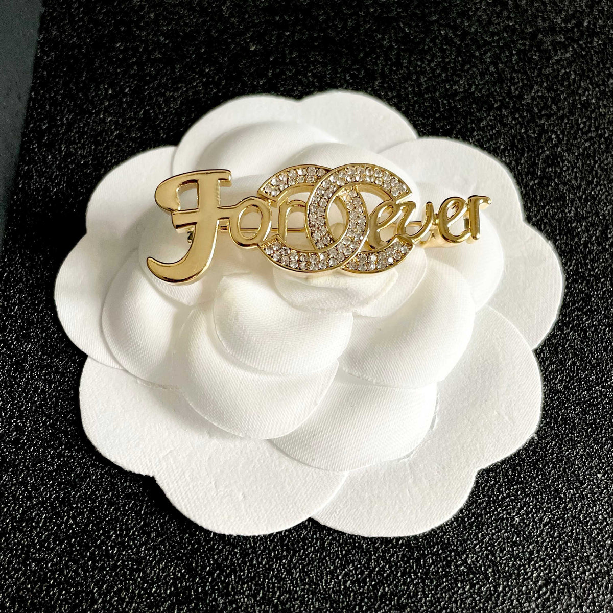 Martin Graham brooch in polished metal-tone – front product view