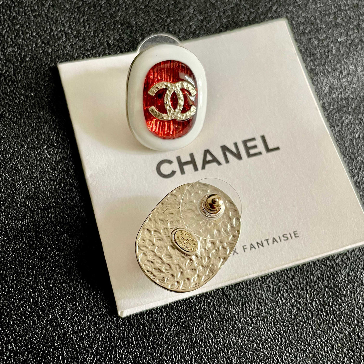 Martin Graham stud earrings in polished metal-tone – main product view