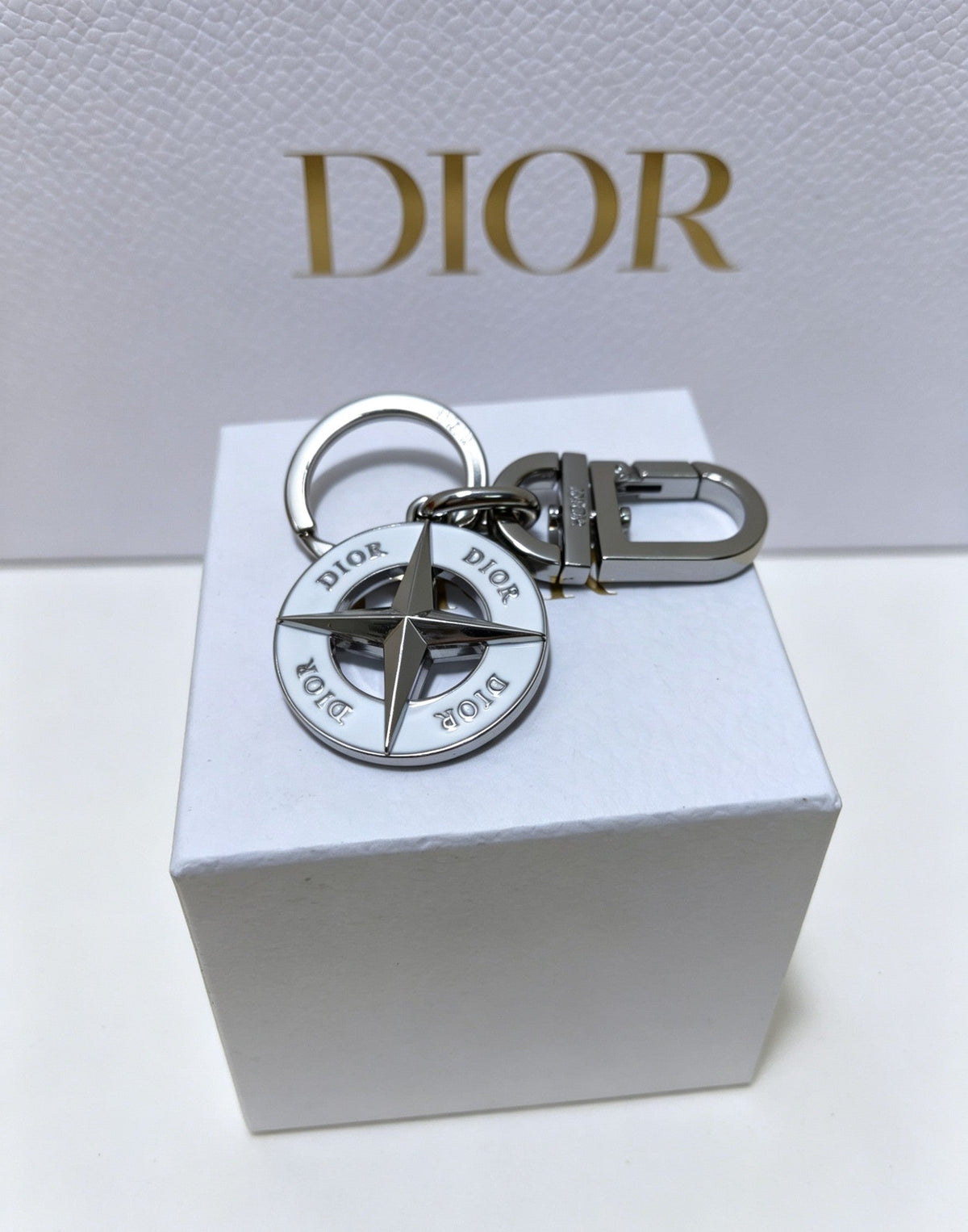 Martin Graham bag charm in polished metal-tone – front view