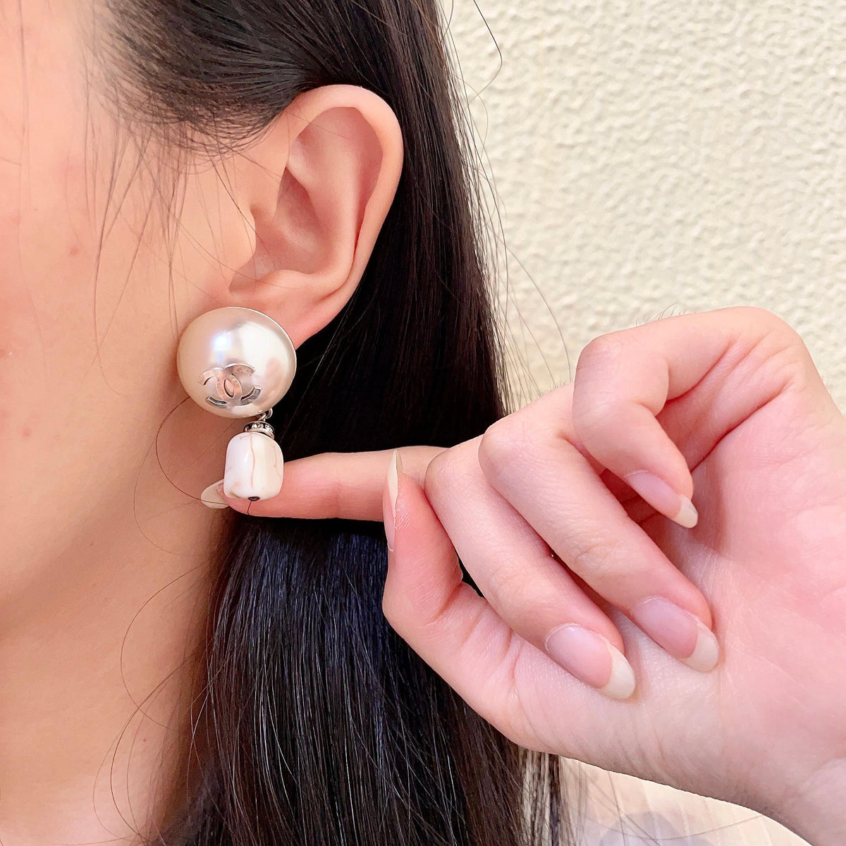 Martin Graham earrings in polished metal-tone – front product view