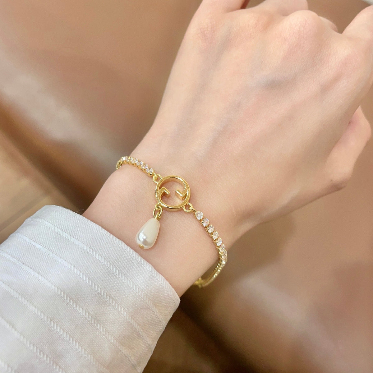 Martin Graham bracelet in polished metal-tone – front product view