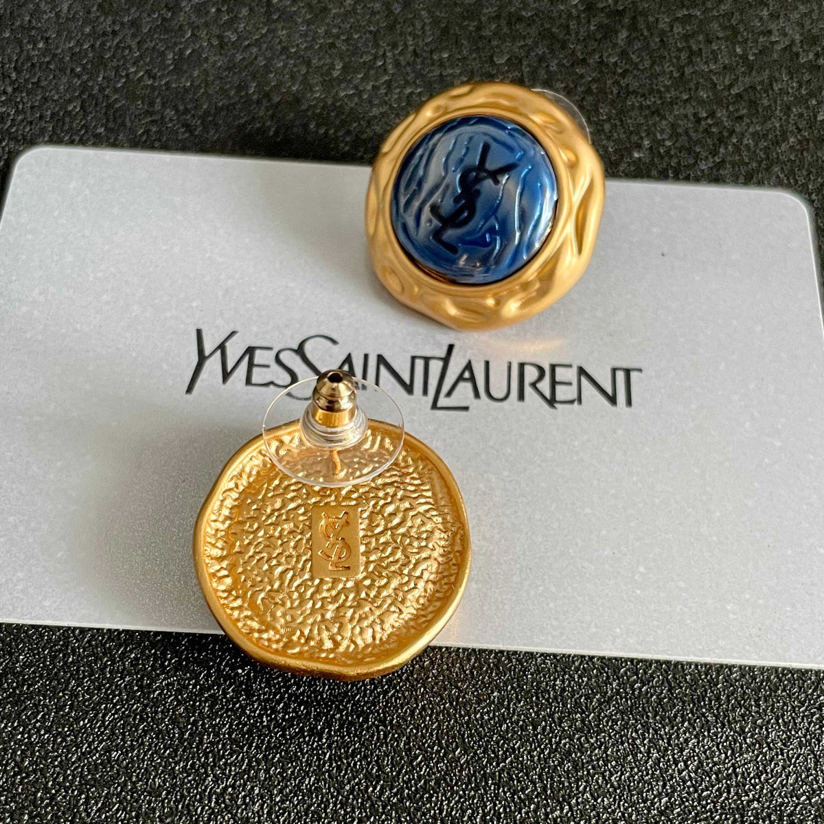Martin Graham stud earrings in polished metal-tone – main product view