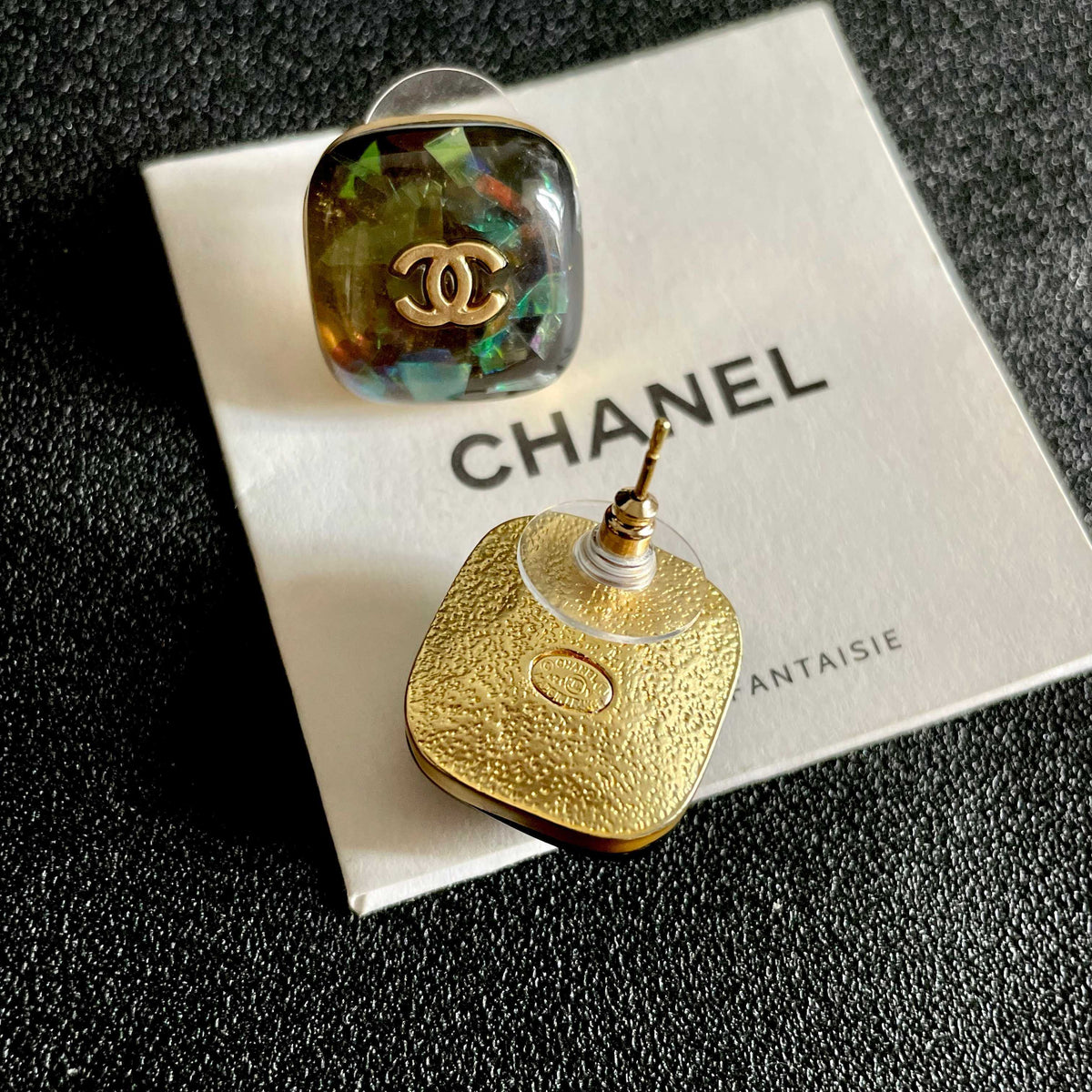 Martin Graham stud earrings in polished metal-tone – main product view
