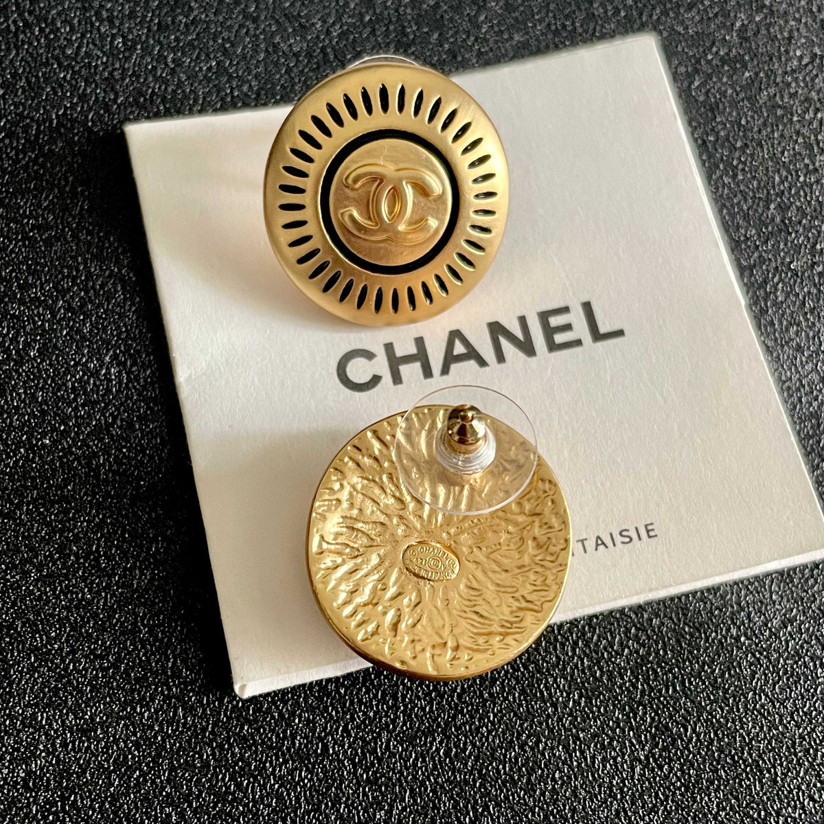 Martin Graham stud earrings in polished metal-tone – main product view