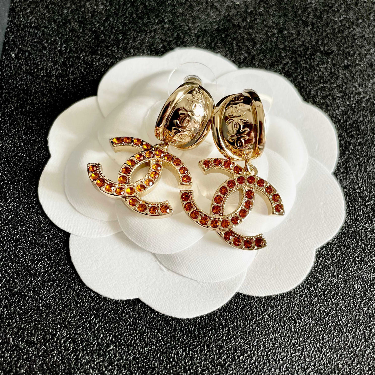 Martin Graham earrings in polished metal-tone – front product view