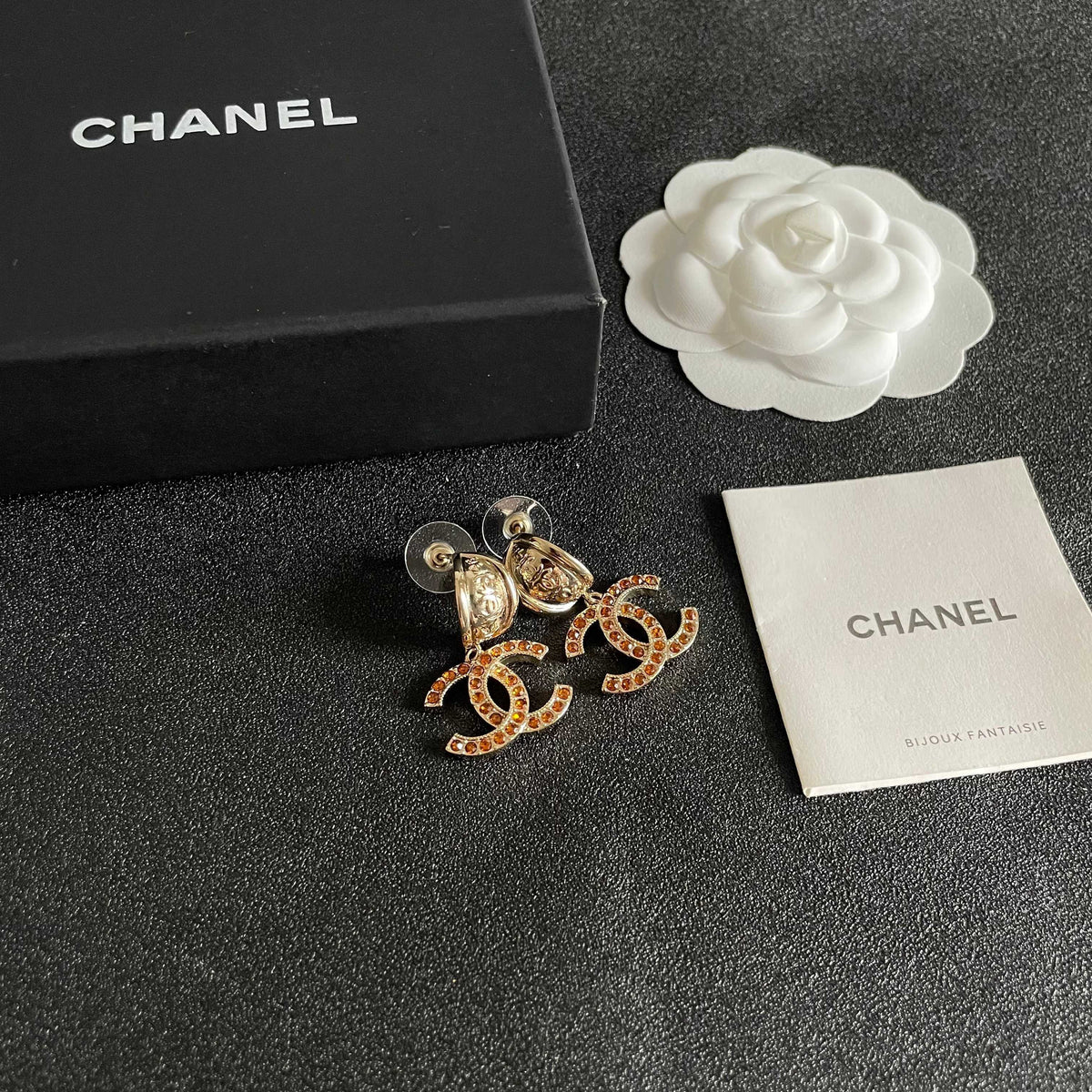 Martin Graham earrings in polished metal-tone – styled product view