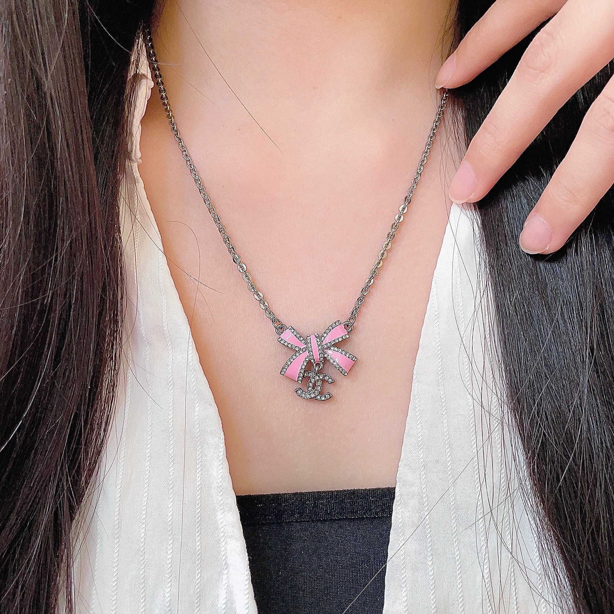 Martin Graham pendant necklace in polished metal-tone – main product view