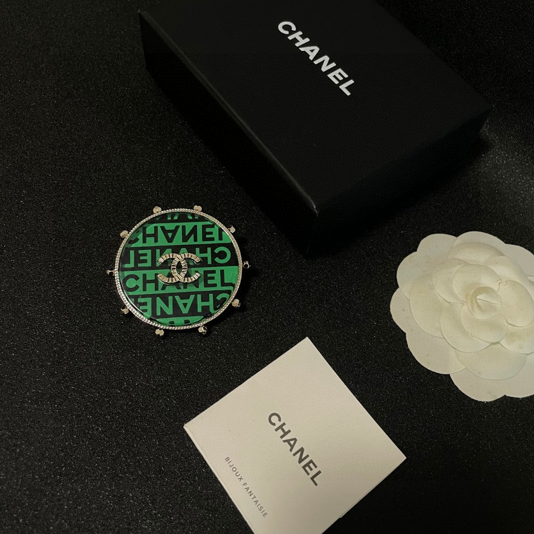Martin Graham brooch in polished metal-tone – styled product view