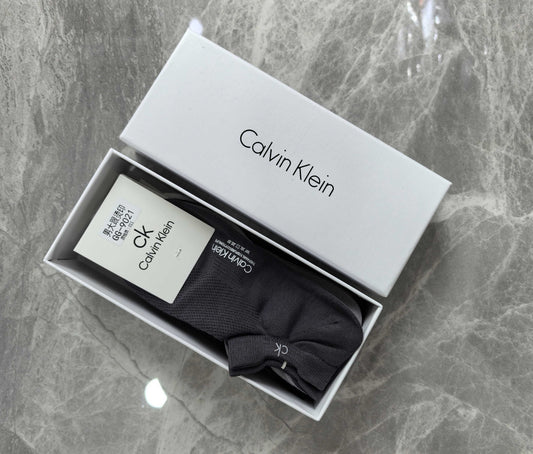 Calvin Klein Cotton Visible Branded Cuff Or Emblem Details No-Show Socks - 5-Pair Set