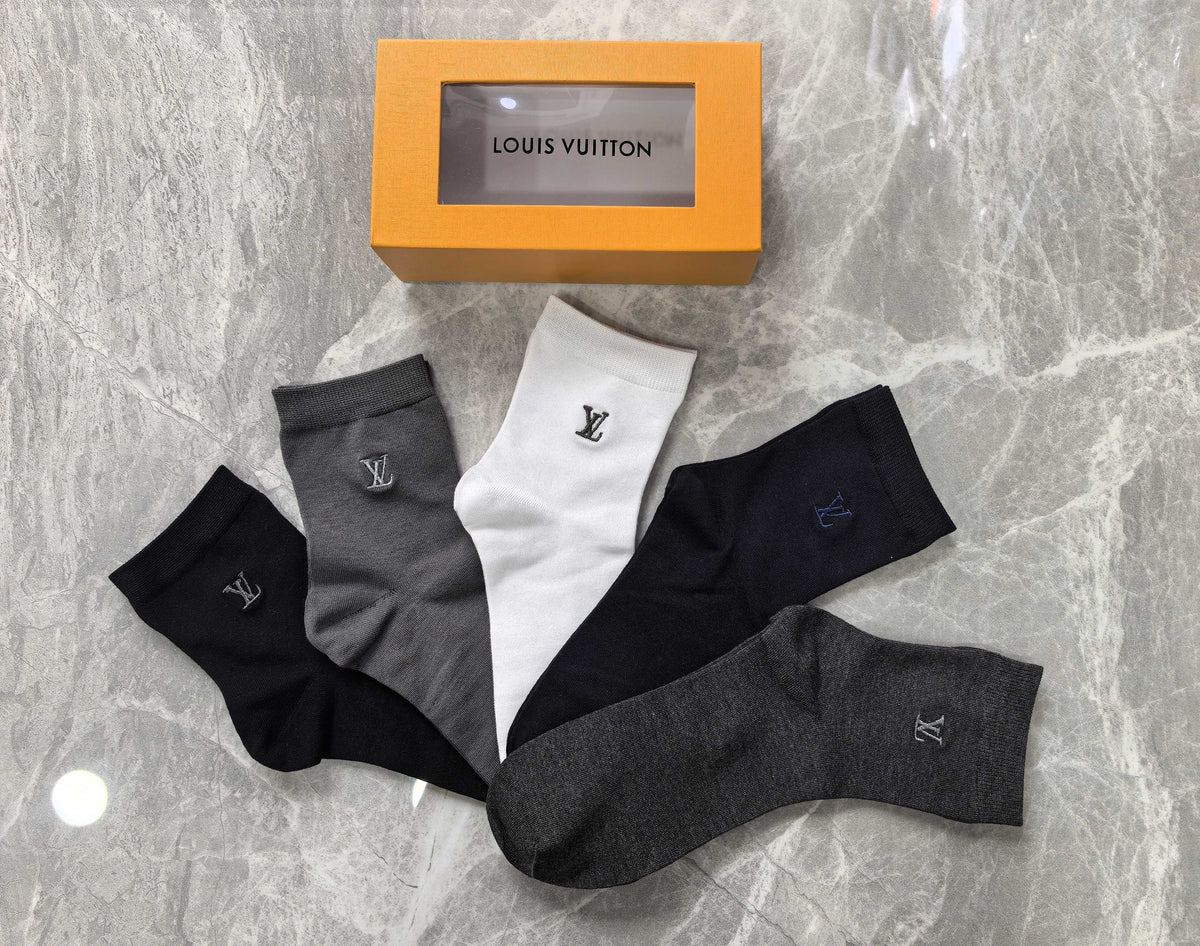Louis Vuitton Modal Blend Crew Socks - 5-Pair Set
