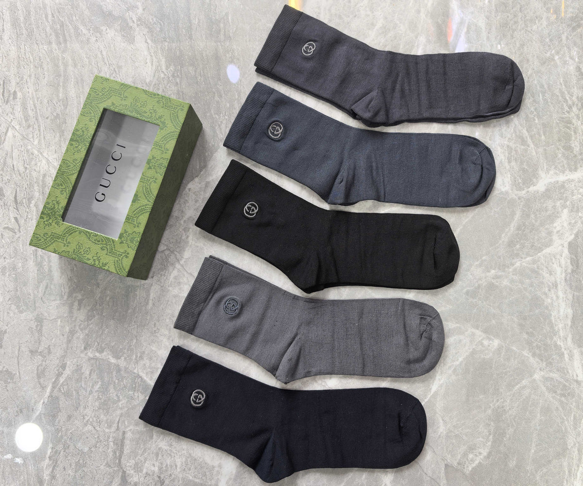 Gucci Business Crew Socks - 5-Pair Box