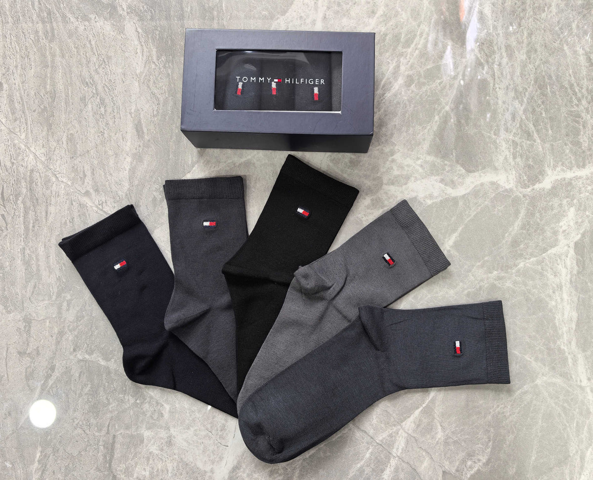 Tommy Hilfiger Small Flag Details Crew Socks - 5-Pair Set