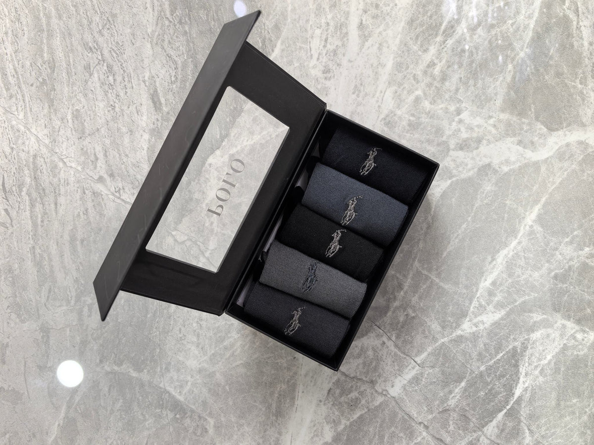 Polo Modal Blend Crew Socks - 5-Pair Set