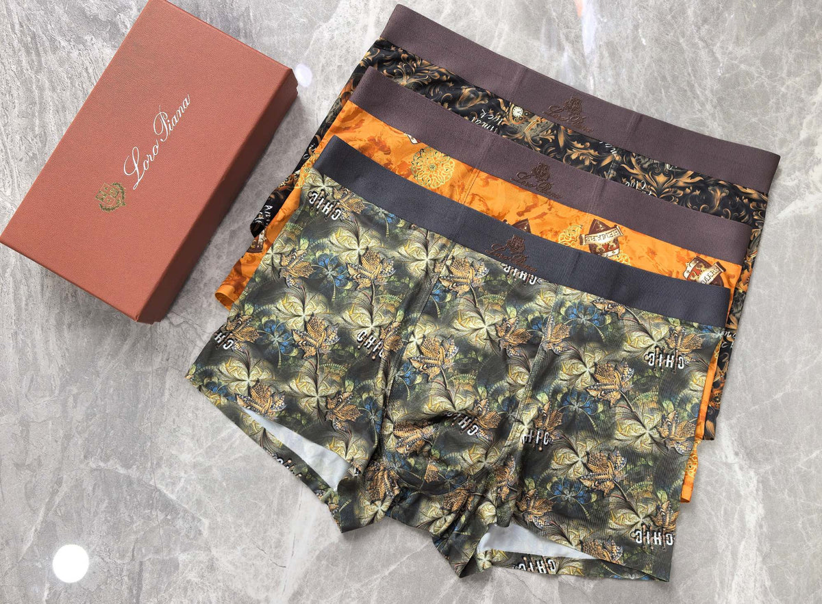 Loro Piana Refined All-Over Patterns Men's Boxer Briefs - 3-Piece Box