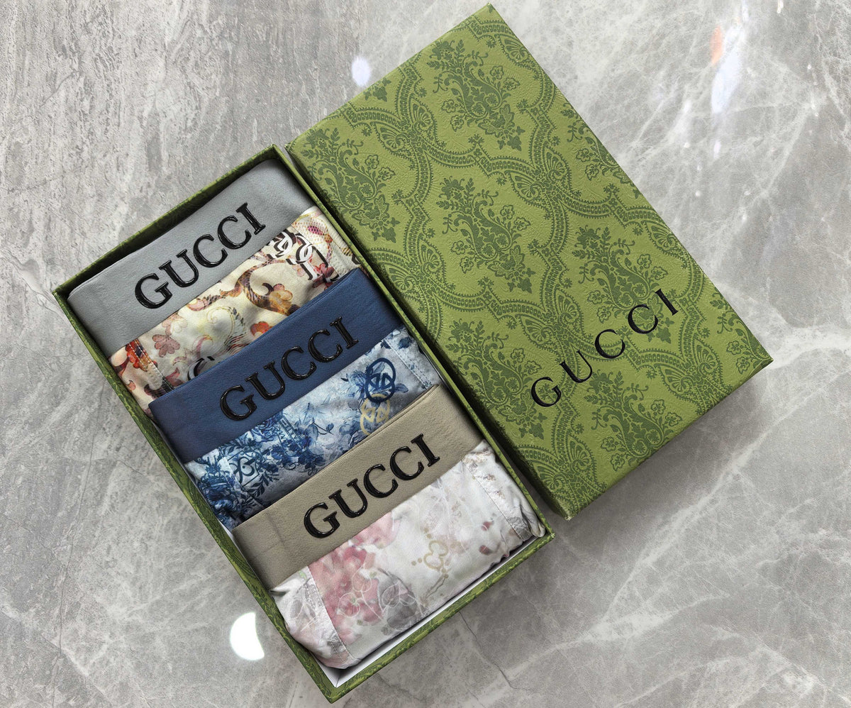 Gucci Floral Graphics Men's Boxer Briefs - 3-Piece Box