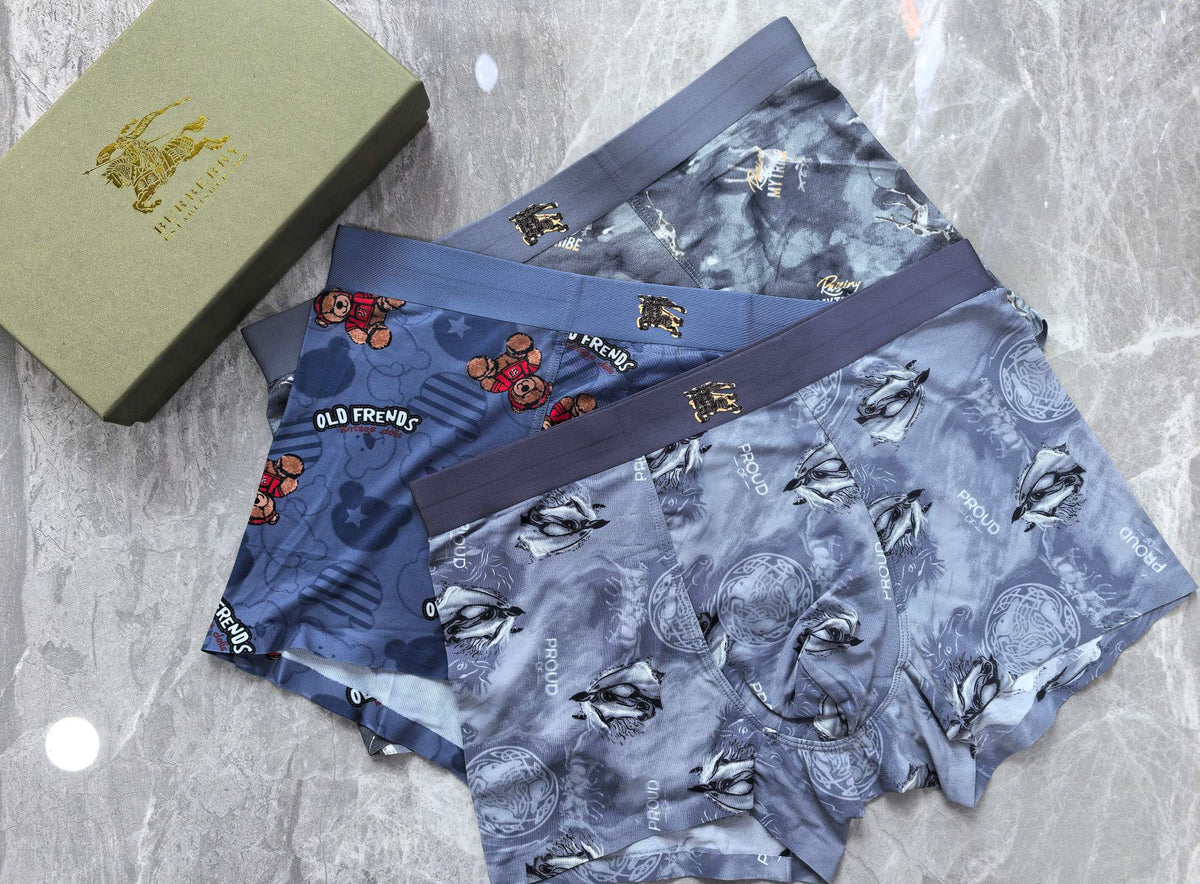 Burberry Bold Graphic Patterns Men's Boxer Briefs - 3-Piece Box
