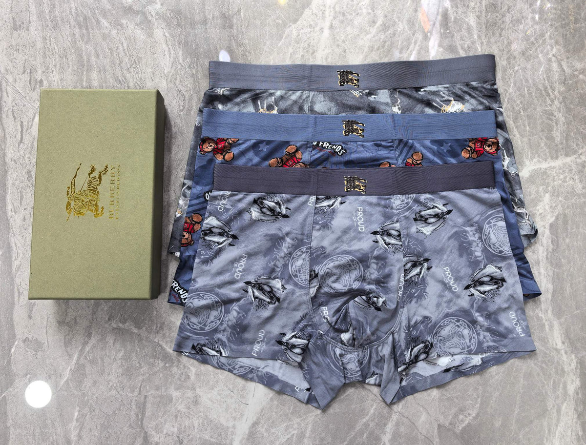 Burberry Bold Graphic Patterns Men's Boxer Briefs - 3-Piece Box