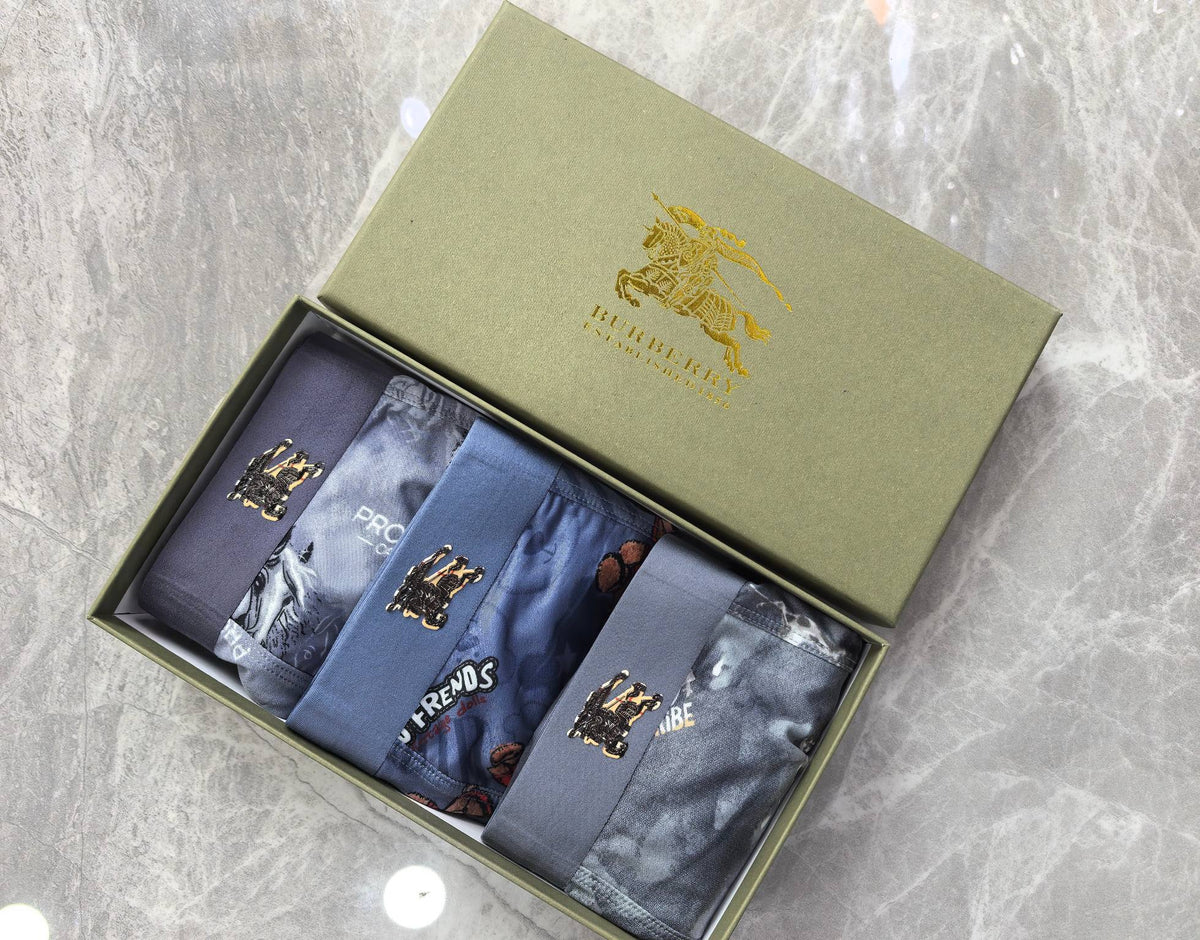 Burberry Bold Graphic Patterns Men's Boxer Briefs - 3-Piece Box
