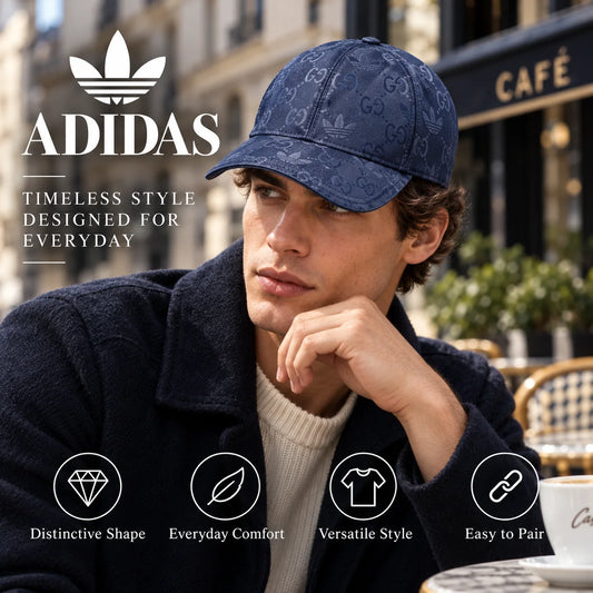 Adidas Hat worn in a premium lifestyle setting