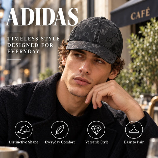 Adidas Hat worn in a premium lifestyle setting
