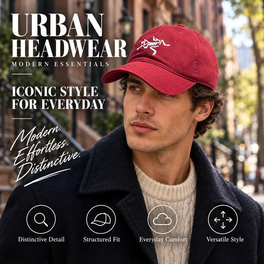 Baseball Cap worn by fashion model in a European street-style setting