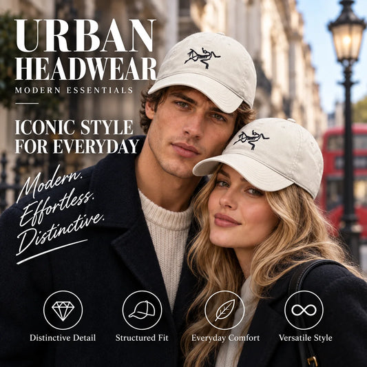 Baseball Cap worn by fashion model in a European street-style setting