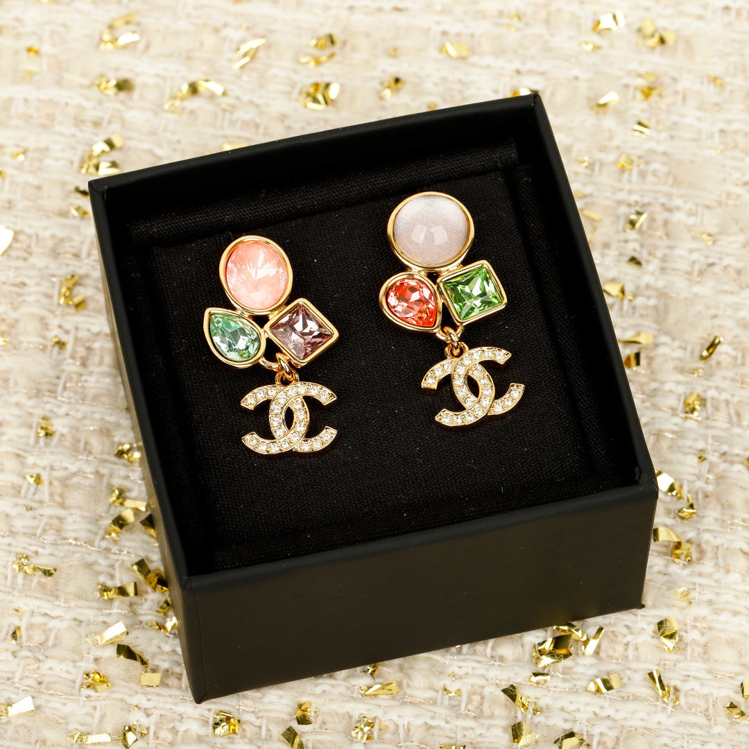 Martin Graham earrings in polished metal-tone – front product view