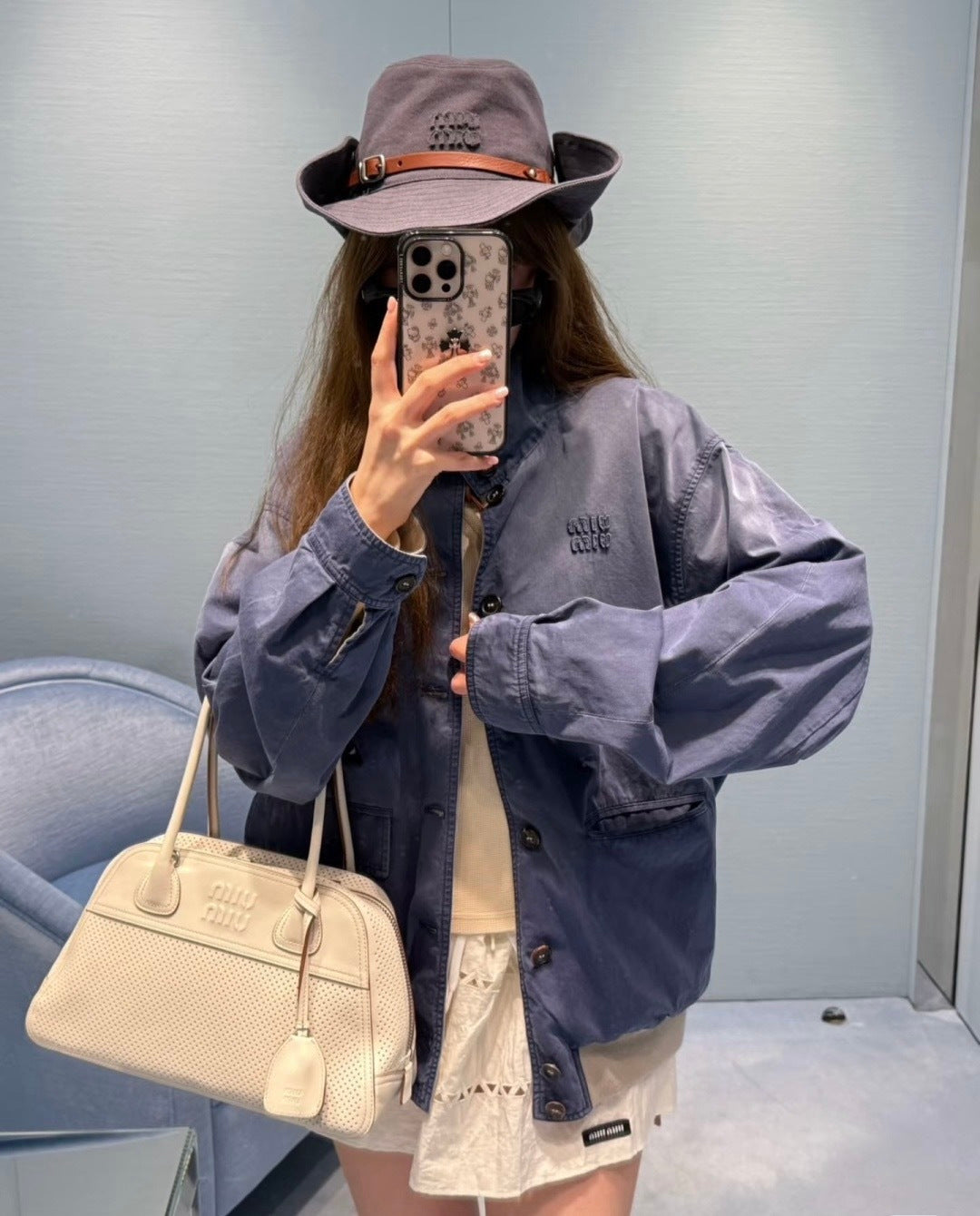 Miu Miu Denim Bucket Hat - image 1