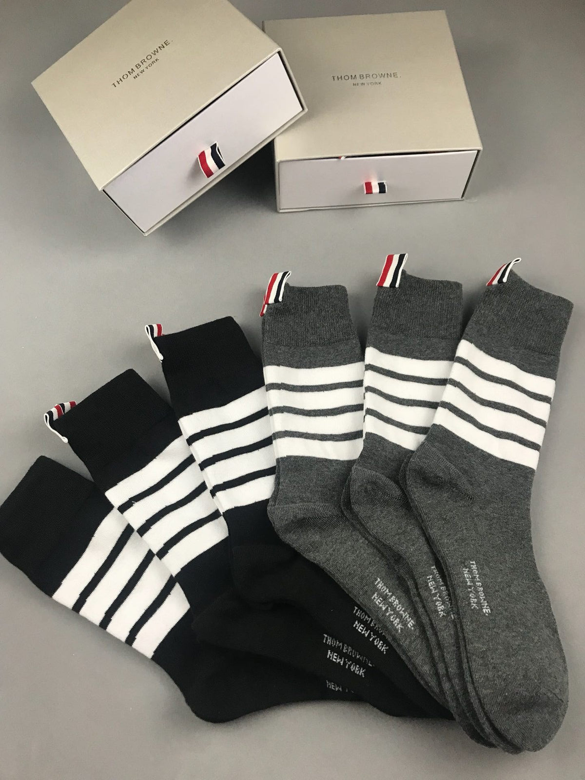 Thom Browne Cotton Crew Socks - 5-Pair Set