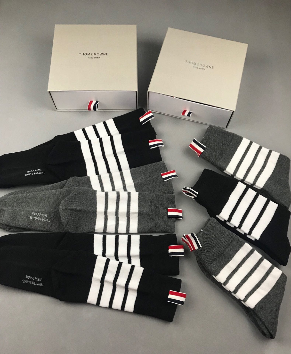 Thom Browne Cotton Crew Socks - 5-Pair Set