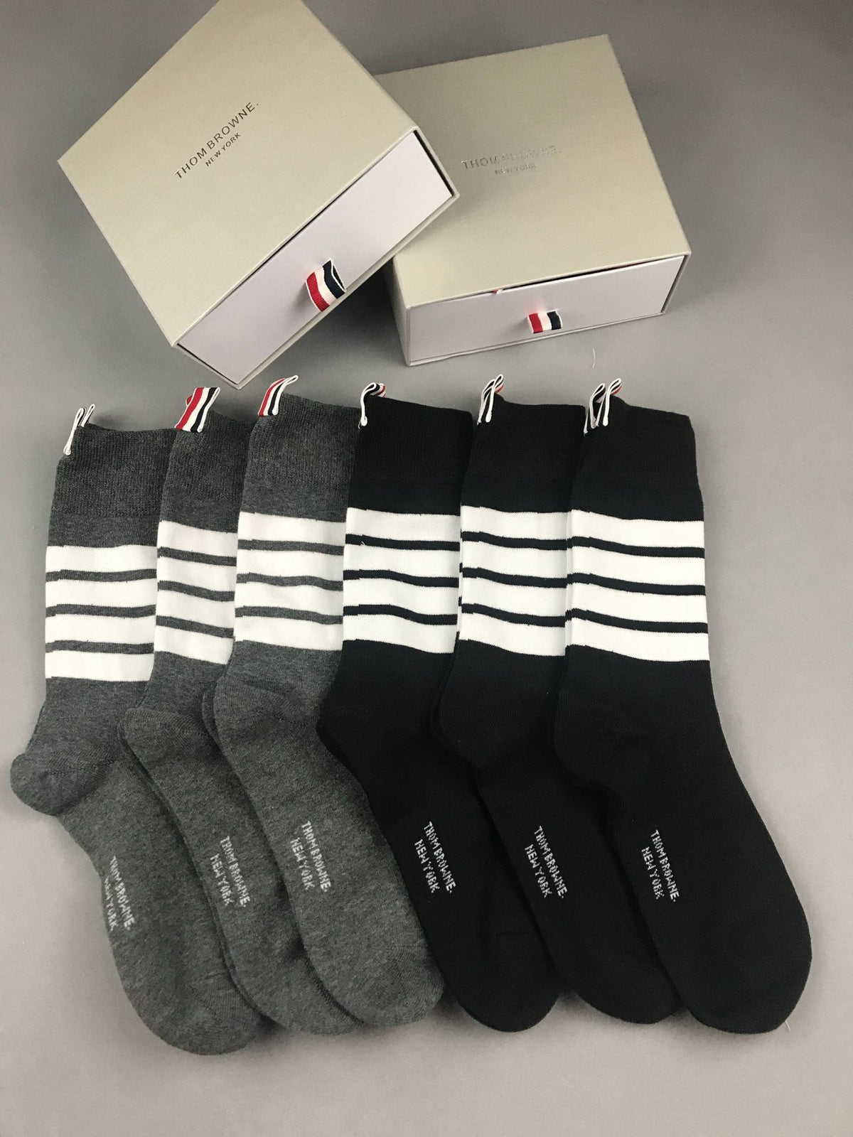Thom Browne Cotton Crew Socks - 5-Pair Set