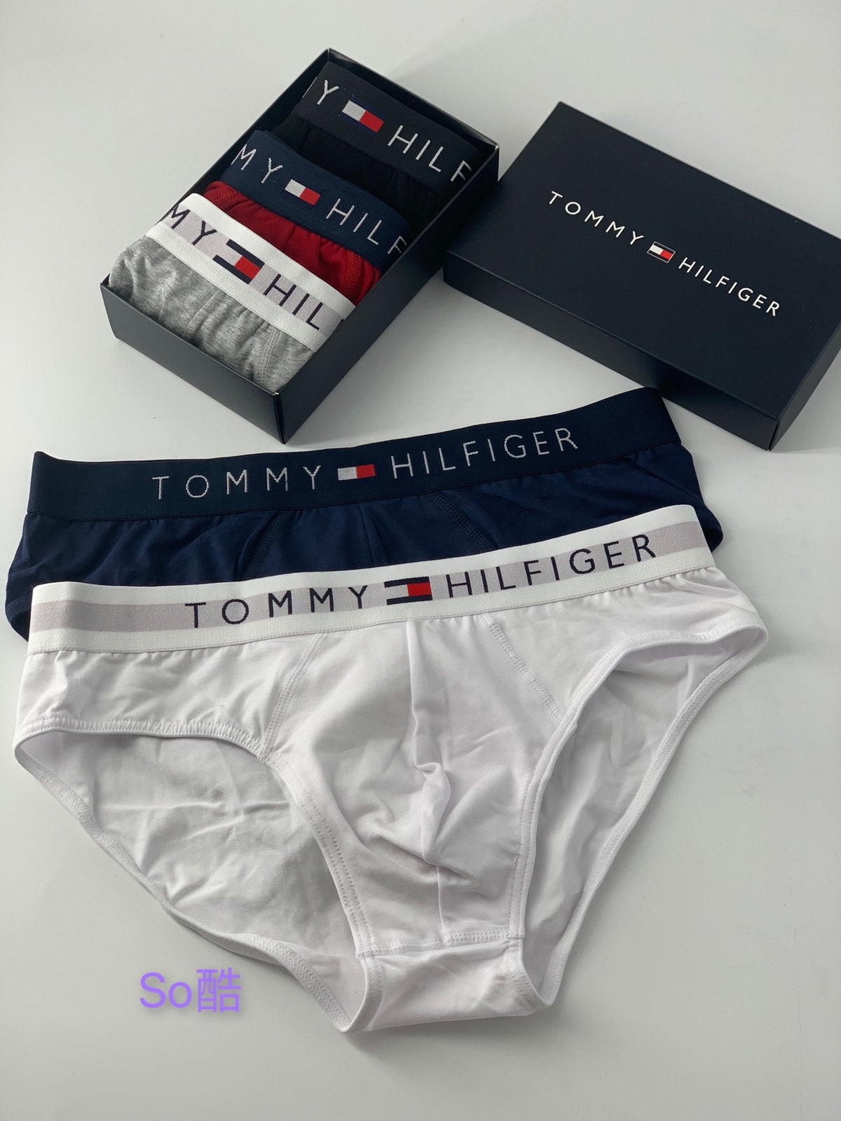 Tommy Hilfiger Contrast Logo Waistbands Men's Boxer Briefs - 3-Piece Box