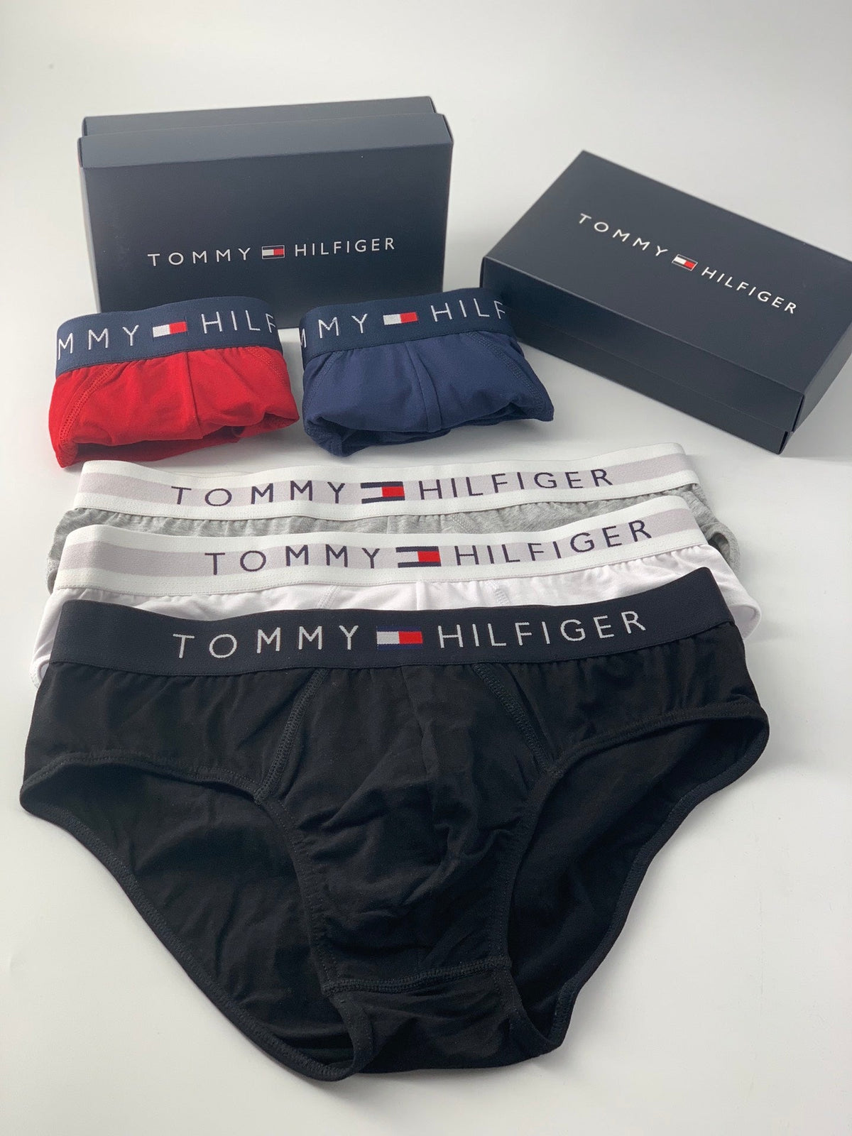 Tommy Hilfiger Contrast Logo Waistbands Men's Boxer Briefs - 3-Piece Box