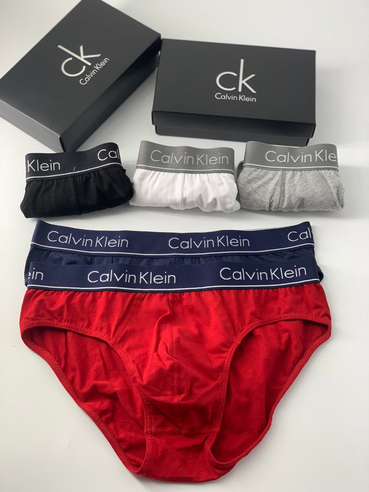 Calvin Klein Clean Logo Waistbands Men's Briefs - 3-Piece Box