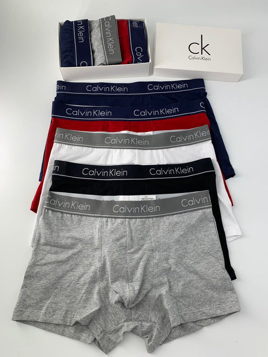 Calvin Klein Cotton Solid Panels And Visible Emblem Details Men's Boxer Briefs - 3-Piece Box