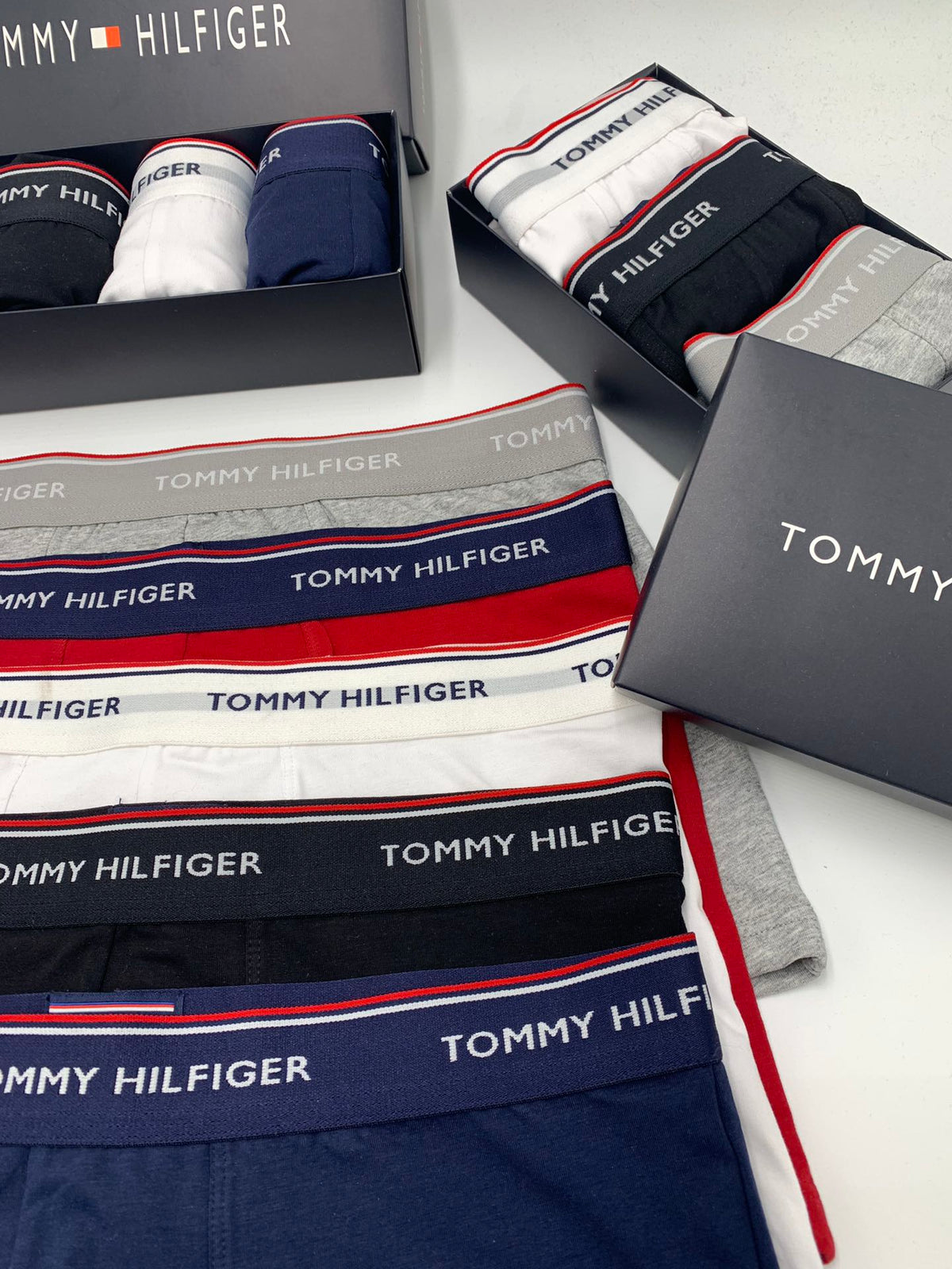 Tommy Hilfiger Clean Logo Waistbands Men's Boxer Briefs - 3-Piece Box