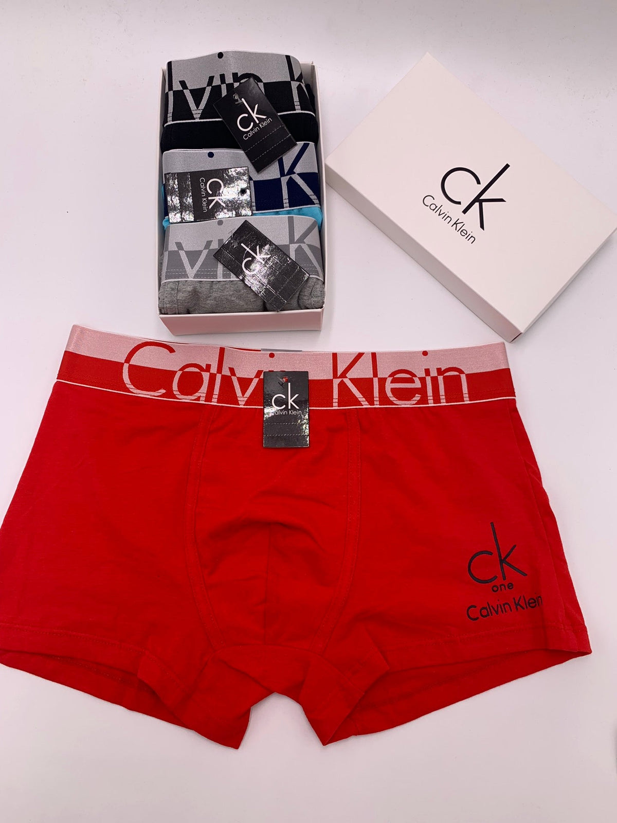 Calvin Klein Graphic Logo Waistbands Men's Boxer Briefs