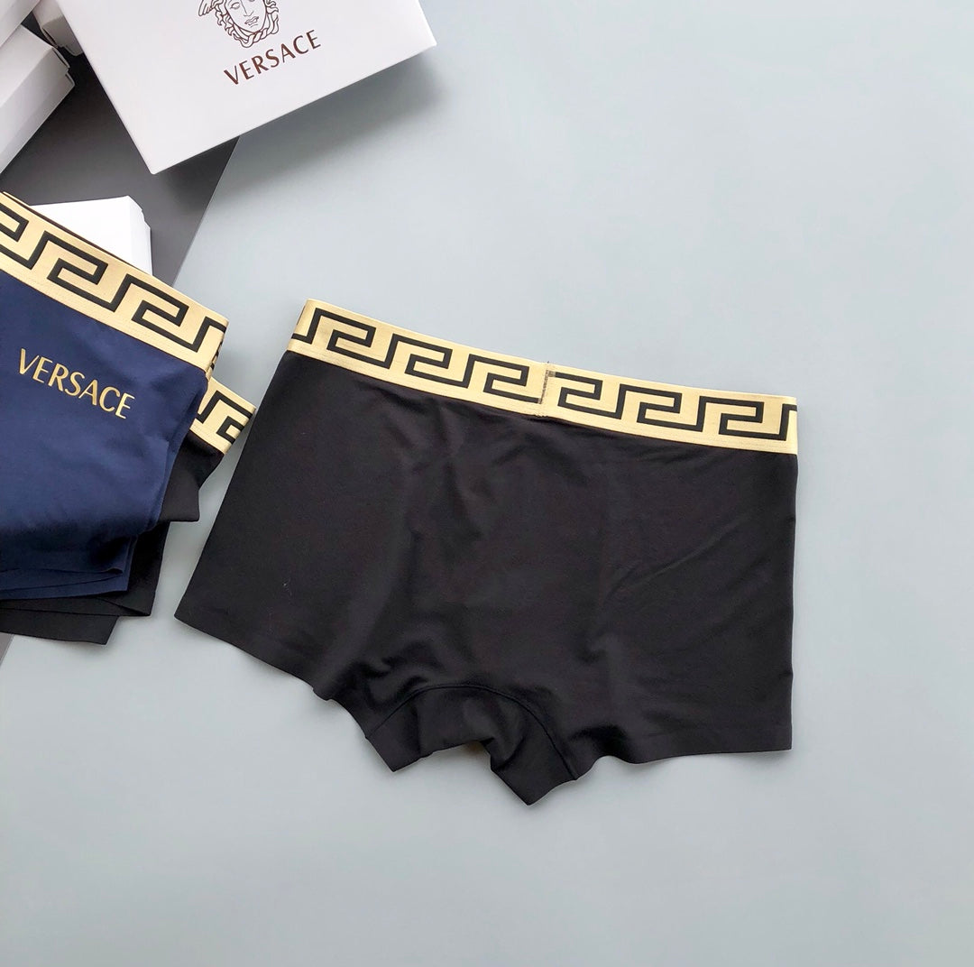 Versace Greek-Key Waistbands Men's Boxer Briefs - 3-Piece Box