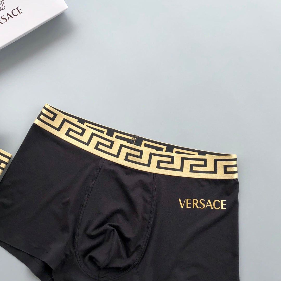 Versace Greek-Key Waistbands Men's Boxer Briefs - 3-Piece Box