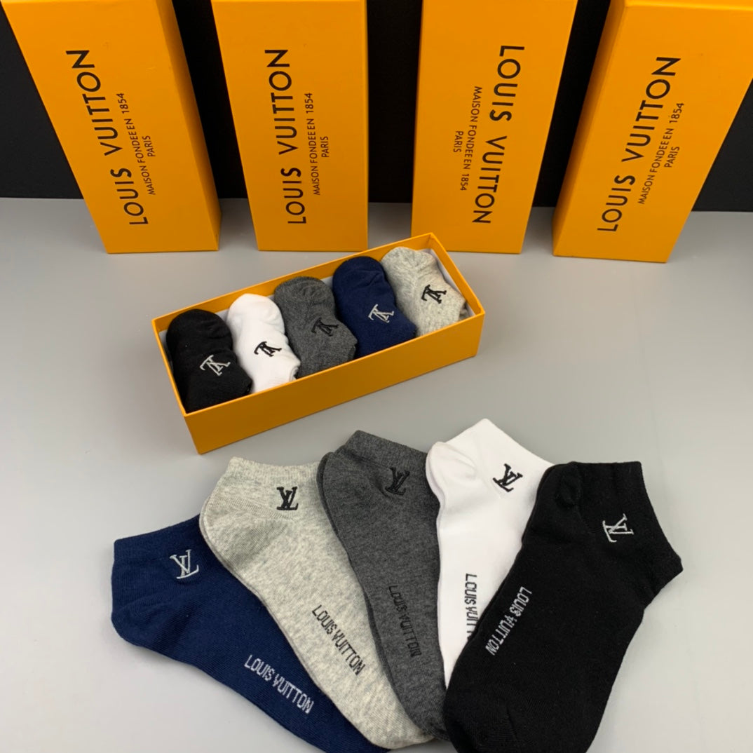 Cotton Short Socks - 5-Pair Pack