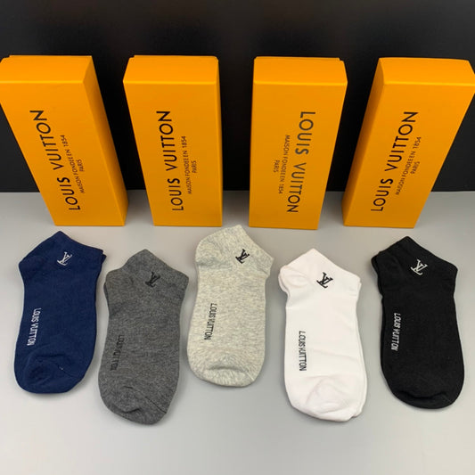 Louis Vuitton Initial Details Ankle Socks - 5-Pair Set