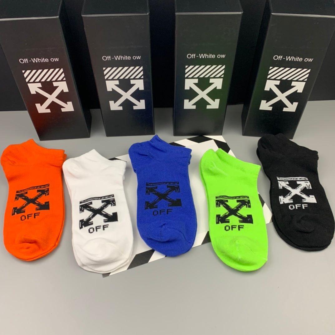 Off-White Cotton Socks