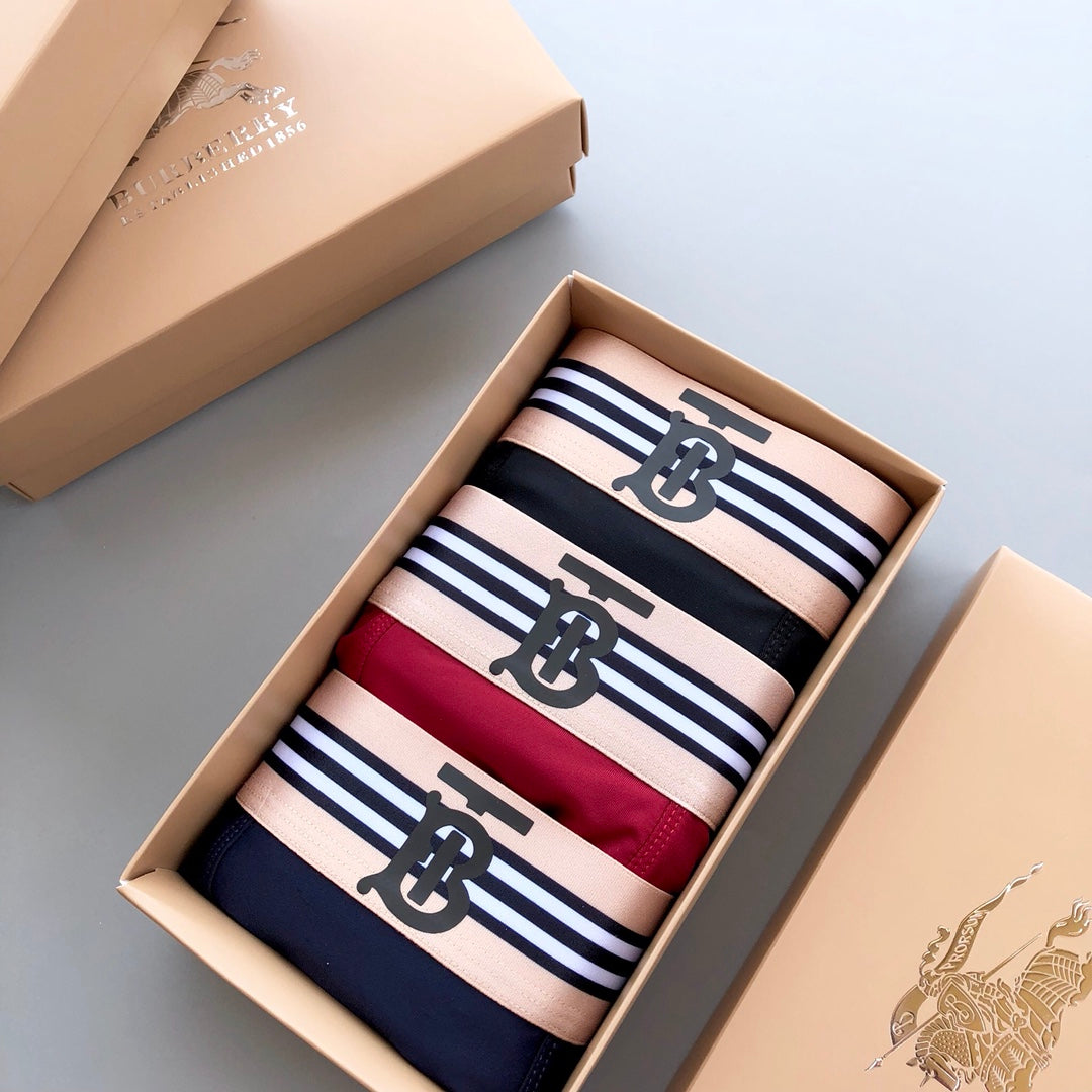 Burberry Ice-Silk Men's Boxer Briefs - 3-Piece Box